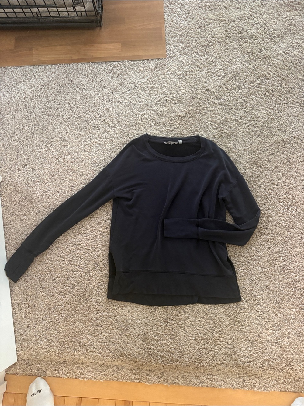 Athleta Black Crew Neck Pullover